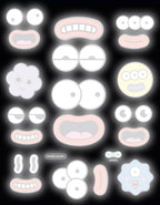 Stickers réfléchissants pour casque et vélo - Face