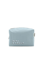 Trousse de toilette brodée PAPA D’AMOUR bleu ciel